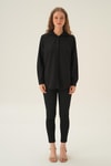 Siyah Oversize Gömlek 6885A