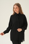 Siyah Oversize Gömlek 6931A