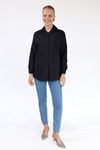 Siyah Oversize Klasik Gömlek 4305A