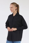 Siyah Oversize Klasik Gömlek 4305A