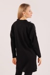Siyah Polo Yaka Fitilli Kazak 23214
