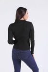 Siyah Polo Yaka Kazak 0033
