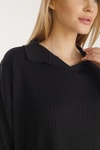 Siyah Polo Yaka Tunik 5410