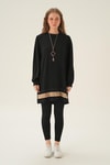 Siyah Püsküllü Tunik 25054