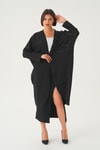 Siyah Taş Detay Uzun Kimono 4107A