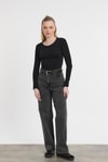 Siyah Uzun Kol Bisiklet Yaka Basic Body 950