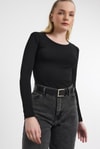 Siyah Uzun Kol Bisiklet Yaka Basic Body 950