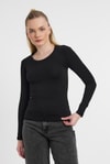 Siyah Uzun Kol Bisiklet Yaka Basic Body 950