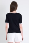 Siyah Yazı Baskılı Relaxed Fit Tişört 5793