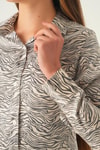 Siyah Zebra Desen Gömlek 1004