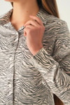 Siyah Zebra Desen Gömlek 1004
