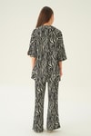 Siyah Zebra Desen Kimono Takım 4118A