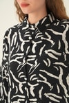 Siyah Zebra Detay Gömlek 71467