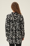 Siyah Zebra Detay Gömlek 71467