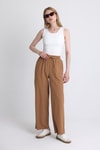 Taba Bel Lastikli Bol Paça Pantolon 4760