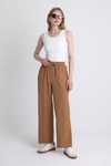 Taba Bel Lastikli Bol Paça Pantolon 4760