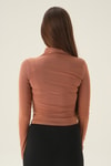 Taba Omuz Pileli Bluz 3568