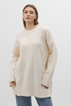 Taş Bisiklet Yaka Oversize Kadın Kazak 2450