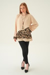Taş Leopar Detay Bluz 25548