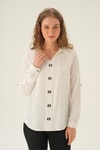Taş Polo Yaka Düğme Detay Tunik 25538