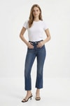 Tint Kahve Taşlı İspanyol Paça Jean 3047-2