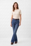 Tint Yeşil Yüksek Bel Flare Jean 826