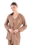 Vizon 3'lü Kimono Bluz Pantolon Takım 7002