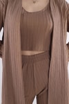 Vizon 3'lü Kimono Bluz Pantolon Takım 7002