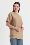 Vizon Çizgili Oversize Tişört 4447A
