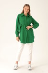 Yan Bağlama Detaylı Tunik - 6480A Benetton Yeşili