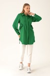 Yan Bağlama Detaylı Tunik - 6480A Benetton Yeşili