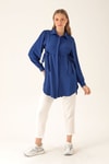 Yan Bağlama Detaylı Tunik - 6480A Saks
