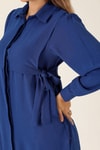 Yan Bağlama Detaylı Tunik - 6480A Saks