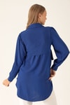 Yan Bağlama Detaylı Tunik - 6480A Saks