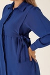 Yan Bağlama Detaylı Tunik - 6480A Saks
