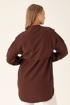 Yandan Bağlamalı Tunik - 6197A Kahve
