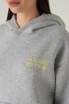 Yazı Nakışlı Kapüşonlu Sweat Gri 0308