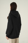 Yazı Nakışlı Kapüşonlu Sweat Siyah 0308