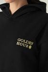 Yazı Nakışlı Kapüşonlu Sweat Siyah 0308
