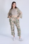 Yeşil Desenli Kimono Takım 6729