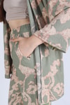 Yeşil Desenli Kimono Takım 6729