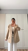 ÇİFT DÜĞMELİ BLAZER CEKET-CAMEL