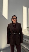 Kemerli Kaşe Ceket -Kahverengi