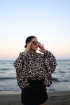 LEOPAR SATEN BOMBER CEKET