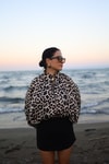 LEOPAR SATEN BOMBER CEKET