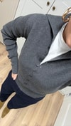 POLO YAKA DÜĞMELİ GRİ BLUZ
