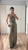SATEN BLUZ PANTOLON  TAKIM-ÇAĞLA YEŞİLİ