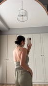 SATEN BLUZ PANTOLON  TAKIM-ÇAĞLA YEŞİLİ