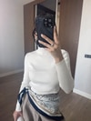 Beyaz Fitilli Triko Crop