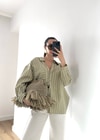 Çizgili Oversize Gömlek